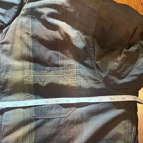 Prana Men’s Reversible Plaid & Solid Brown Jacket Fading Sz XL - Picture 11 of 13